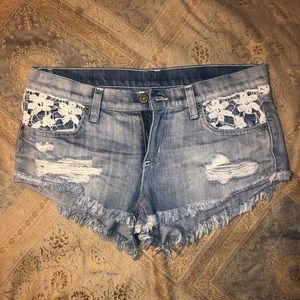 Carmar Distressed Denim Shorts Sz 27